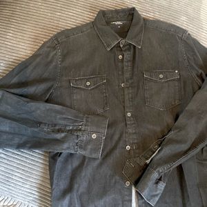 Calvin Klein black denim shirt sz M